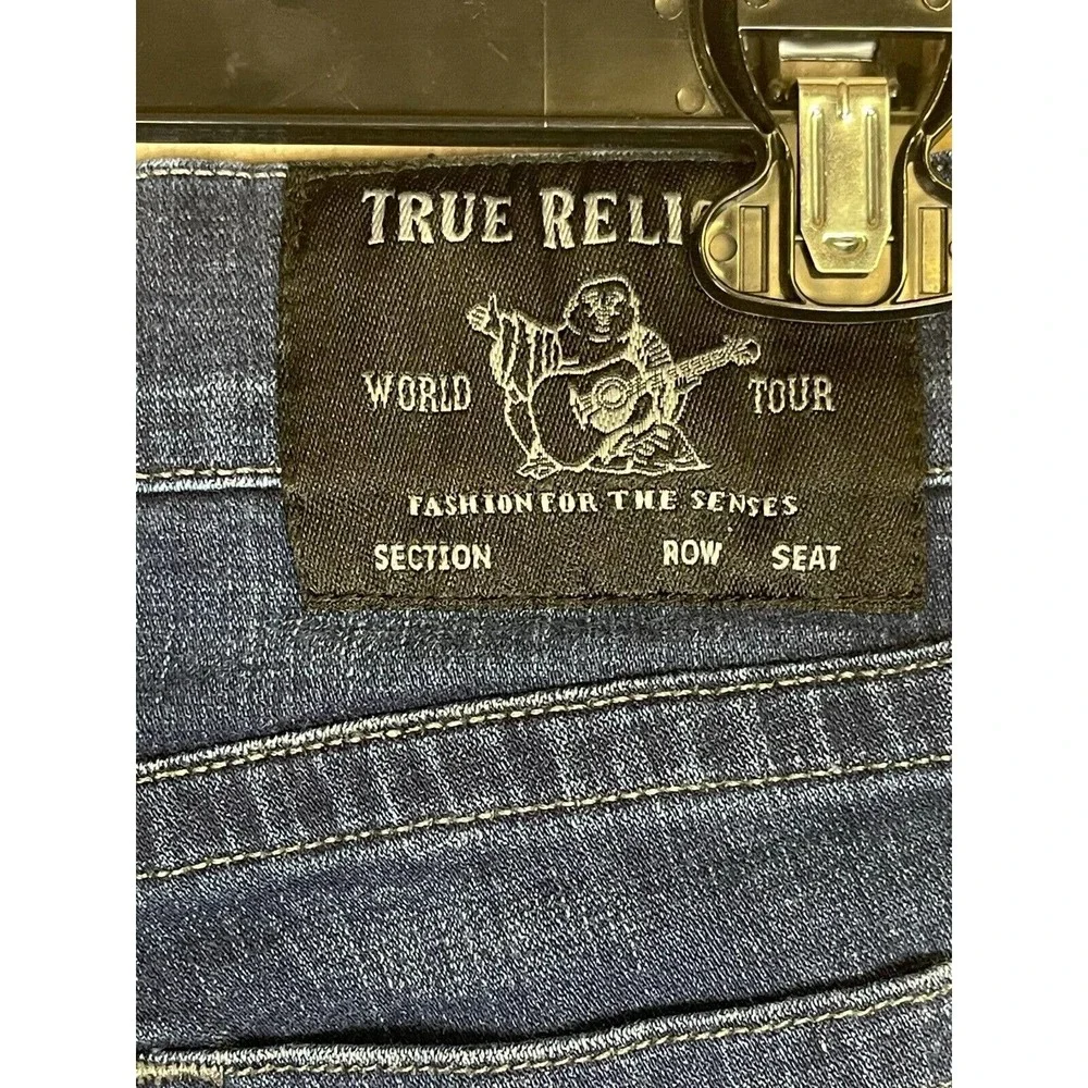 True Religion Rocco Relax Skinny‎ Jeans Mens 31 Mid Rise Blue Denim